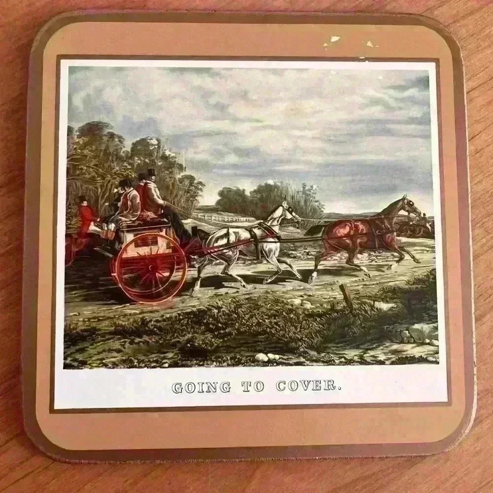 Vintage Coasters- Stagecoach & Horses theme- set of 5 - Picture 6 of 10